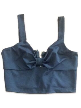 NWOT: Bebe Crop Top with Full Length Back Zipper